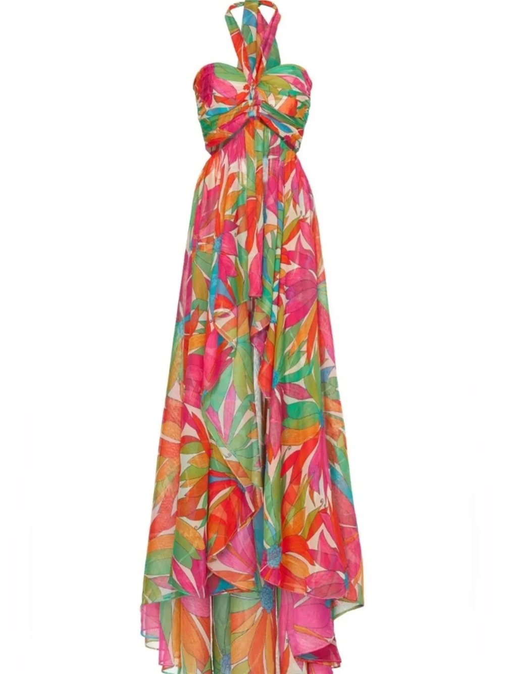 Ronny Kobo Collection Natasha Halter High-Low Maxi Dress
